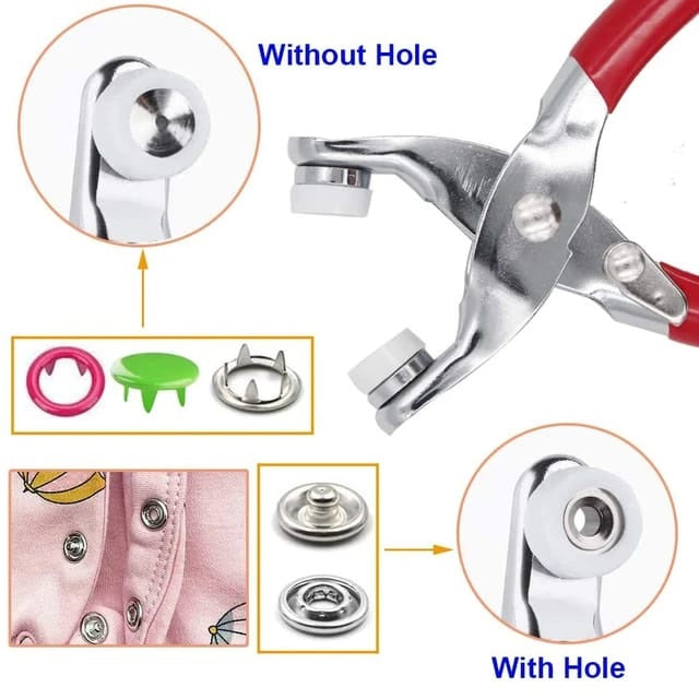Snap Button Kit with Pliers for Sewing & DIY