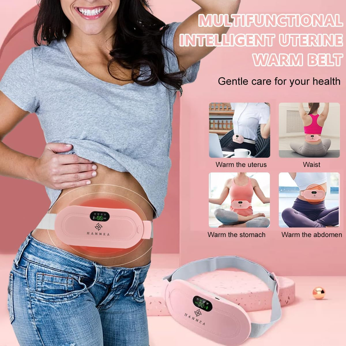  Period Pain Relief Belt Heating Pad for Women
