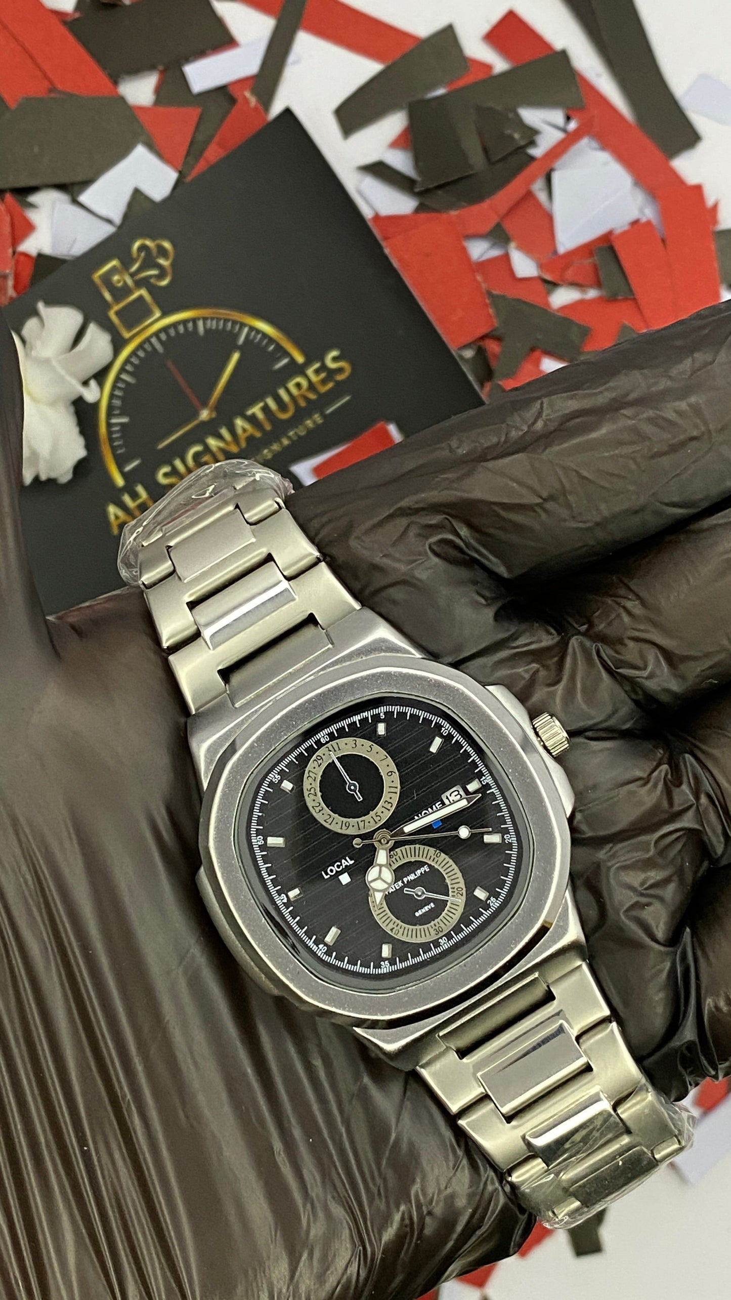 Patek Philippe Date Feature watch Black Dial Watch