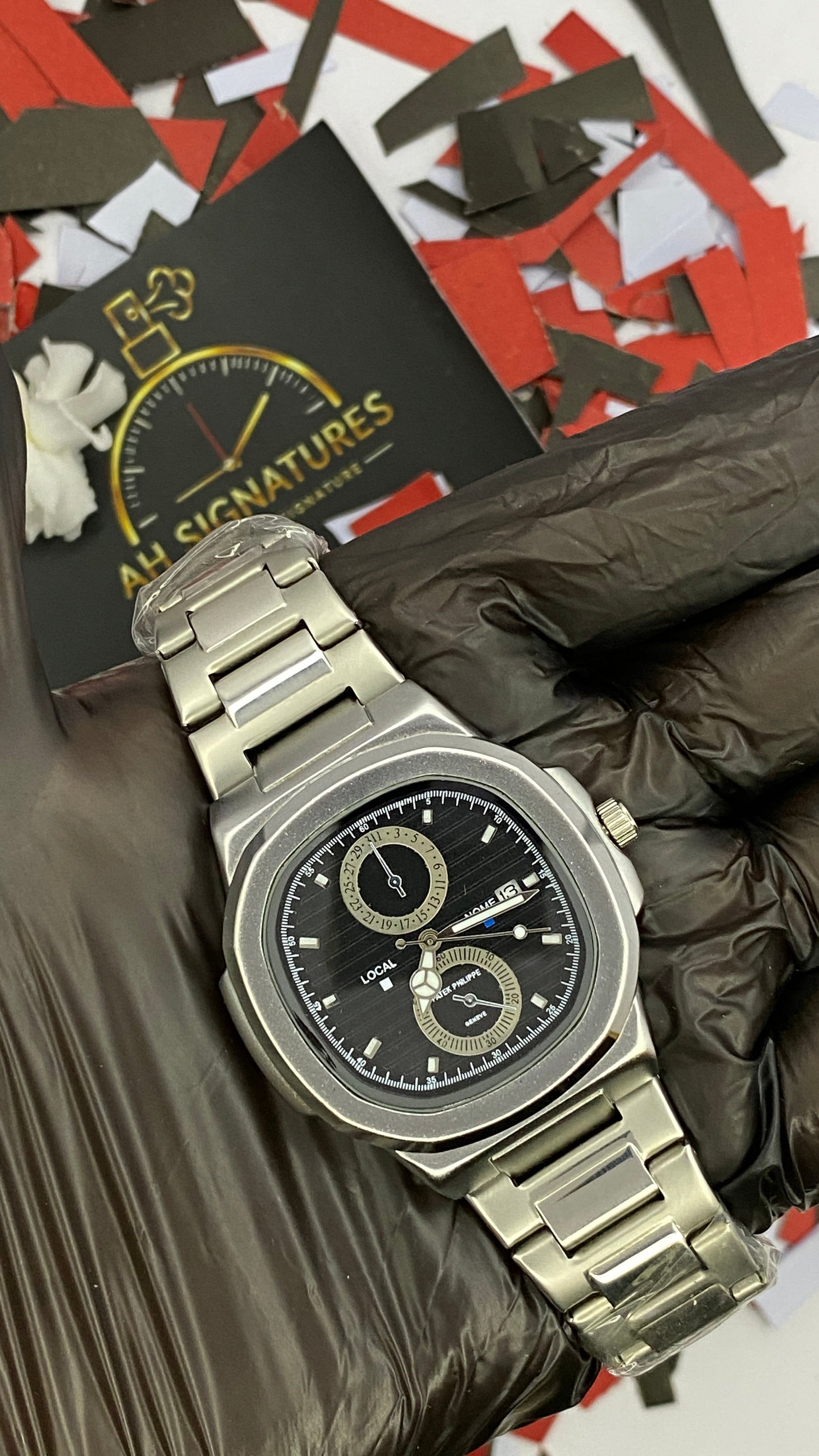 Patek Philippe Date Feature watch Black Dial Watch